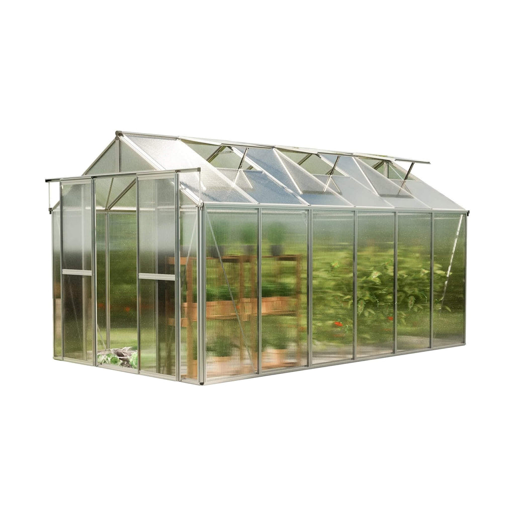 8' x 12' Heavy-Duty Polycarbonate Outdoor Greenhouse (SAK90426)