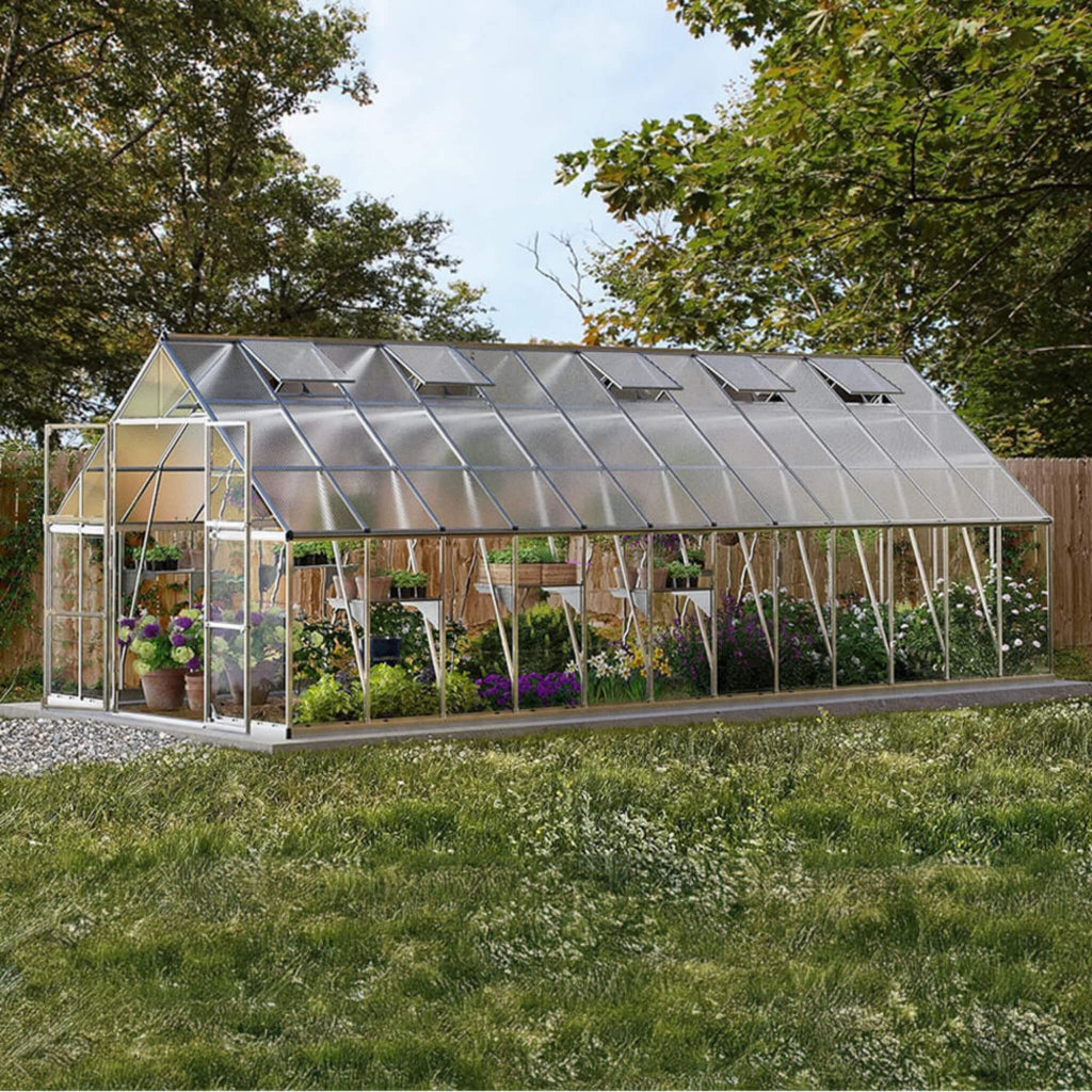 10' x 24' Premium Heavy-Duty Polycarbonate Walk-In Greenhouse (SAK58472)