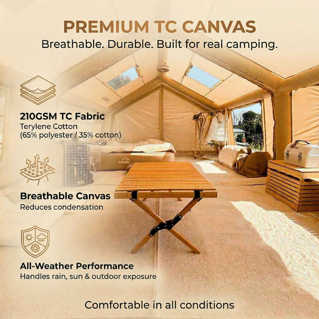 Coody 17.2 Koala-7 Beige Inflatable Air Tent for 2–10 People