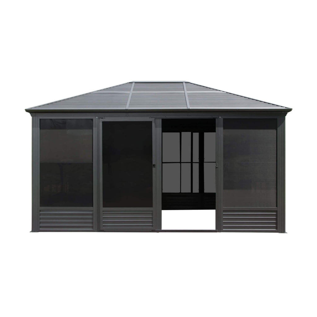 Alora Meridian 11' x 14' Premium Four-Season Outdoor Aluminum Gazebo Sunroom (SAK88776)