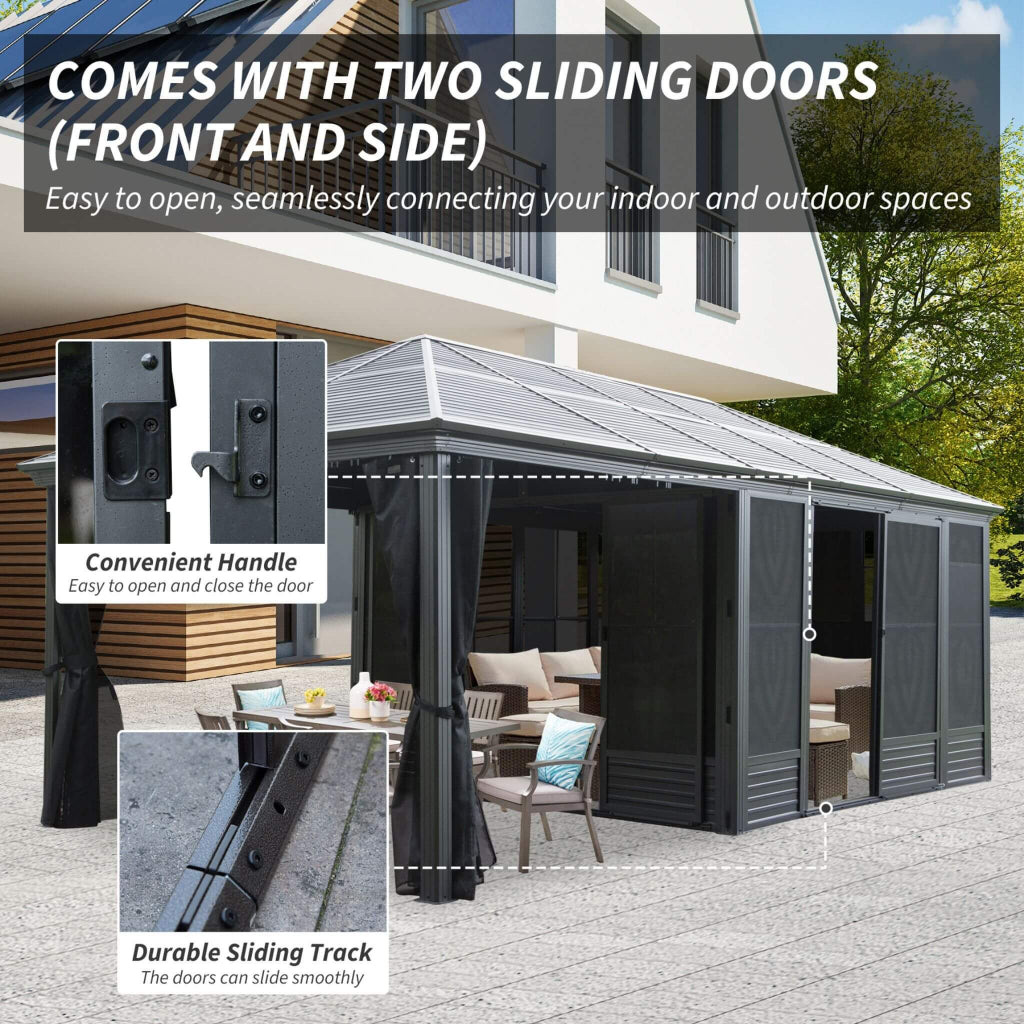 Alora 11' x 21' Outdoor All-Season Solarium Sunroom Gazebo (SAK42018)