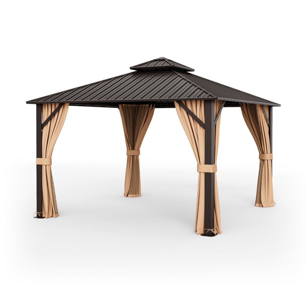 12' x 12' Double-Roof Hardtop Patio Gazebo
