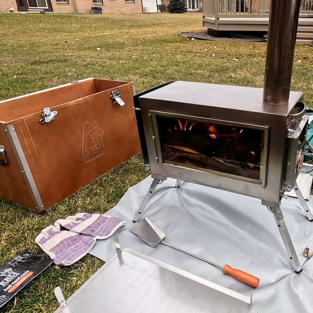 Coody 17.2 Inflatable Air Tent with Caminus M Wood Stove