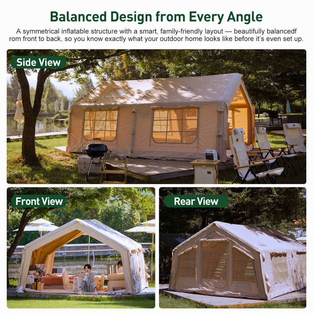 Coody 17.2 Koala-7 Beige Inflatable Air Tent for 2–10 People