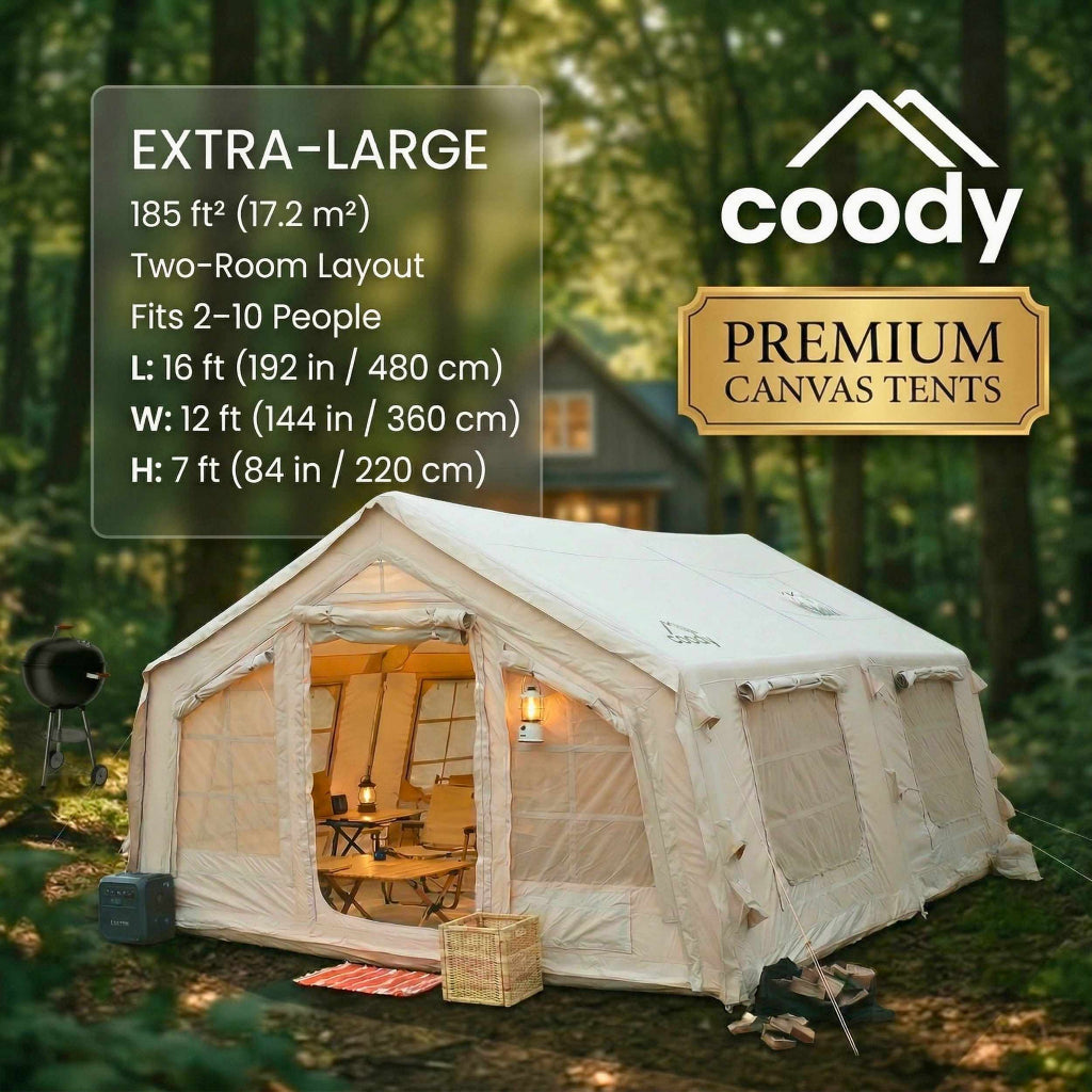 Coody 17.2 Koala-7 Beige Inflatable Air Tent for 2–10 People