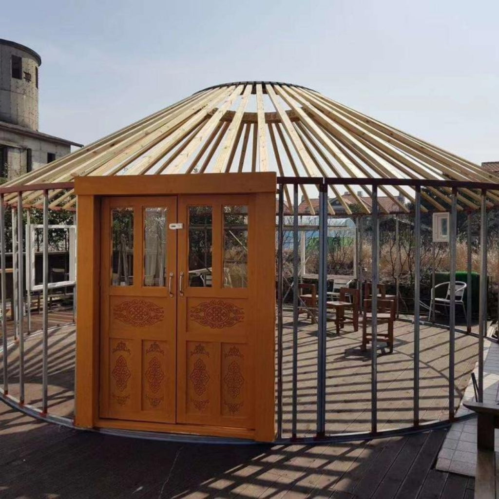 Yurt Spaces YM L Steel & Wood Yurt | Hybrid Luxury Yurt System