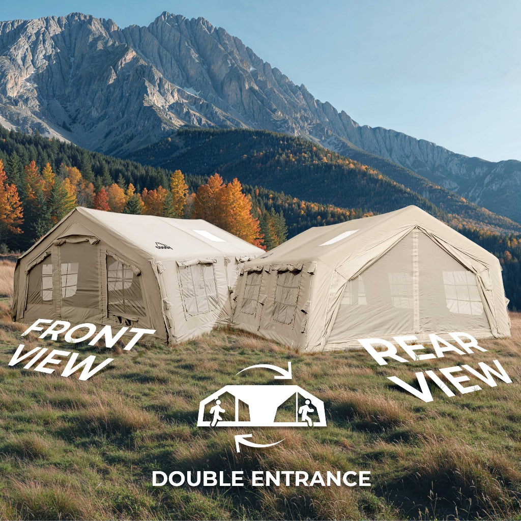 Coody 17.2 Inflatable Air Tent with Caminus M Wood Stove