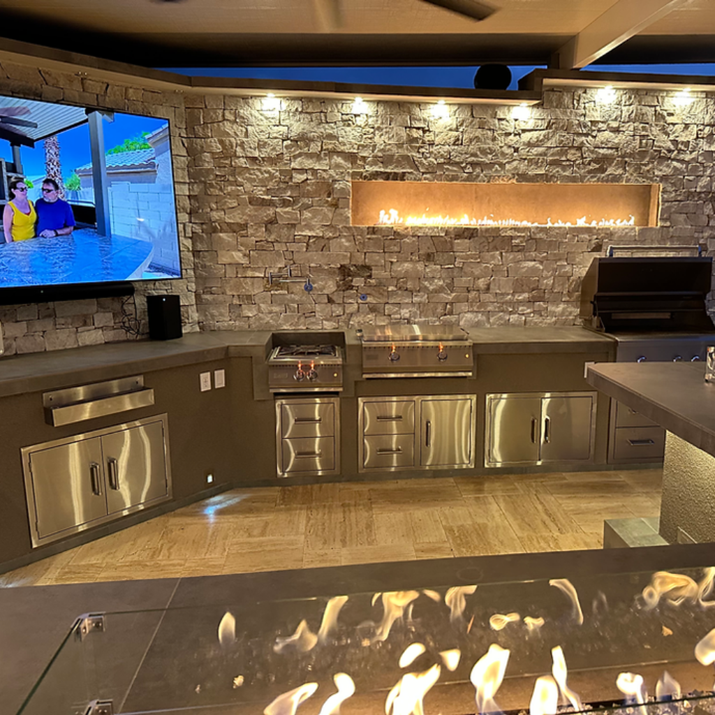 KoKoMo Outdoor Kitchen BBQ Island | Luxury Custom Outdoor Cooking Station