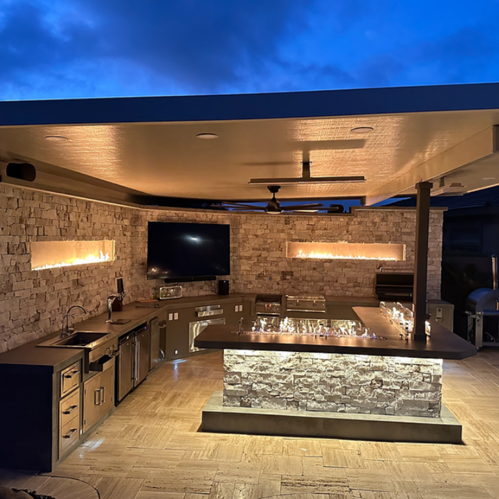 KoKoMo Outdoor Kitchen BBQ Island | Luxury Custom Outdoor Cooking Station