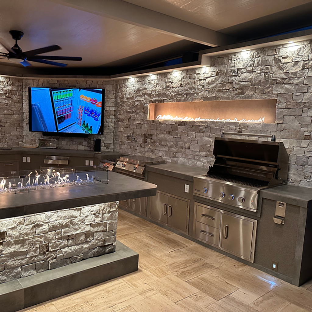 KoKoMo Outdoor Kitchen BBQ Island | Luxury Custom Outdoor Cooking Station