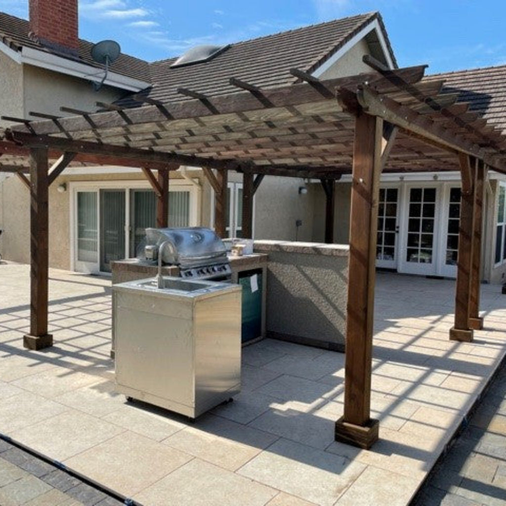 Best Redwood Super Deck Pergola | Custom Redwood Outdoor Pergola System