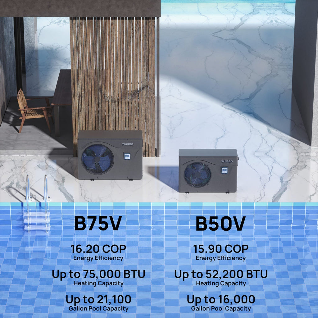 TURBRO Beluga Series Pool Heat Pump | Inverter Pool Heating System