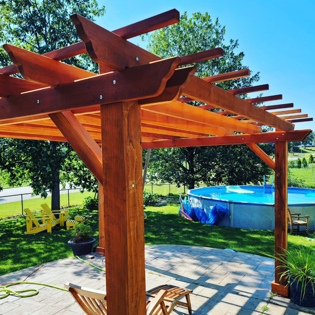 Best Redwood Super Deck Pergola | Custom Redwood Outdoor Pergola System