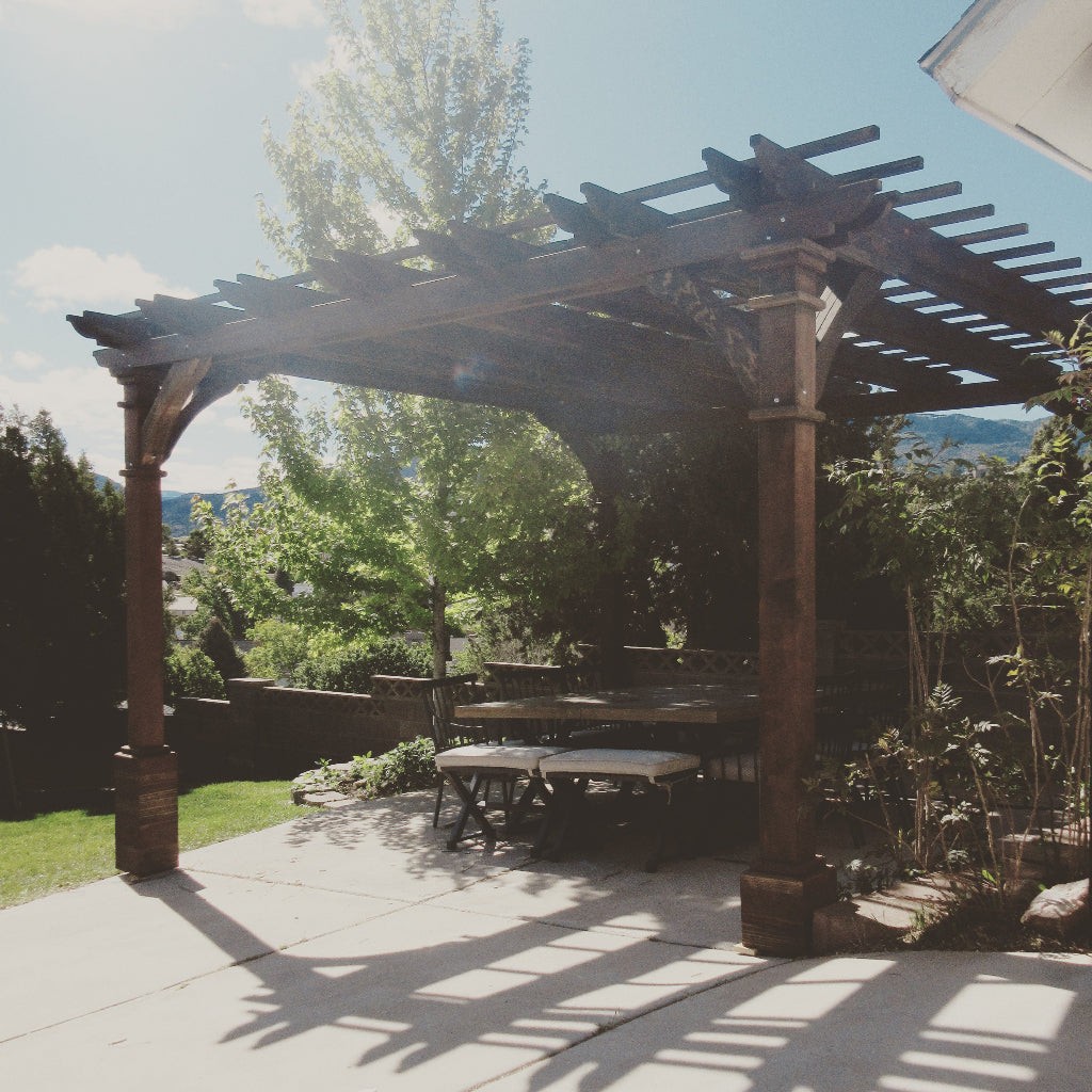 Best Redwood Pacific Redwood Double Beam Pergola | Premium Redwood Outdoor Pergola System