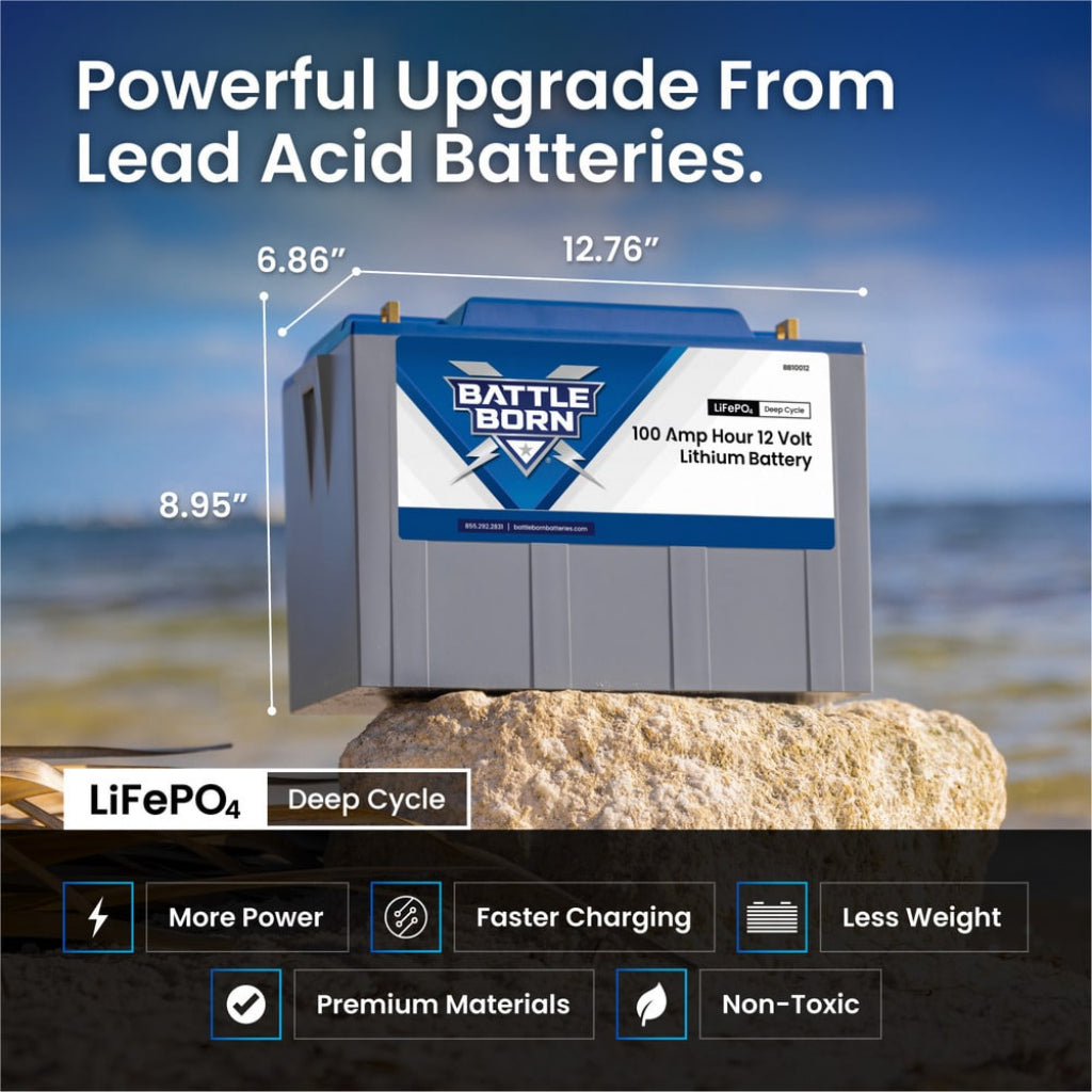 Battle Born 100Ah 12V Heated LiFePO4 Battery | Heated Lithium Power Storage