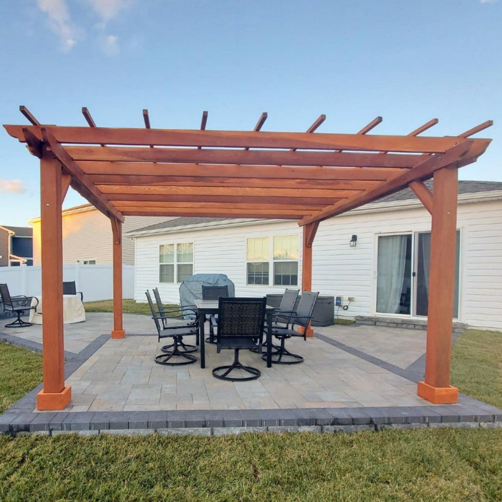 Best Redwood Super Deck Pergola | Custom Redwood Outdoor Pergola System
