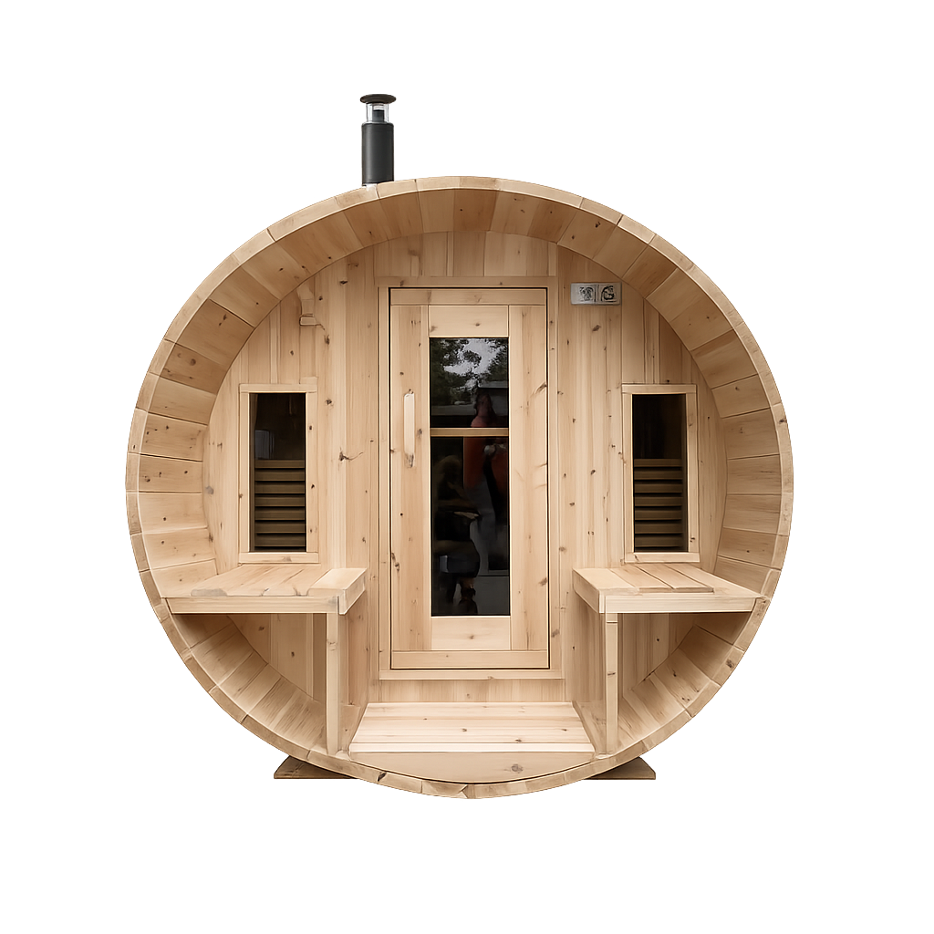 Dundalk LeisureCraft Canadian Timber Tranquility 6-Person Barrel Sauna (SAK96814)