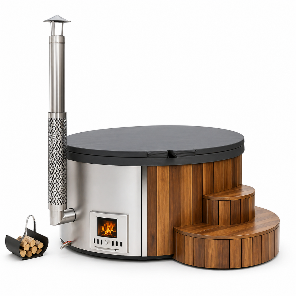 SaunaLife S4N SOAK-Series 6-Person Wood-Fired Hot Tub