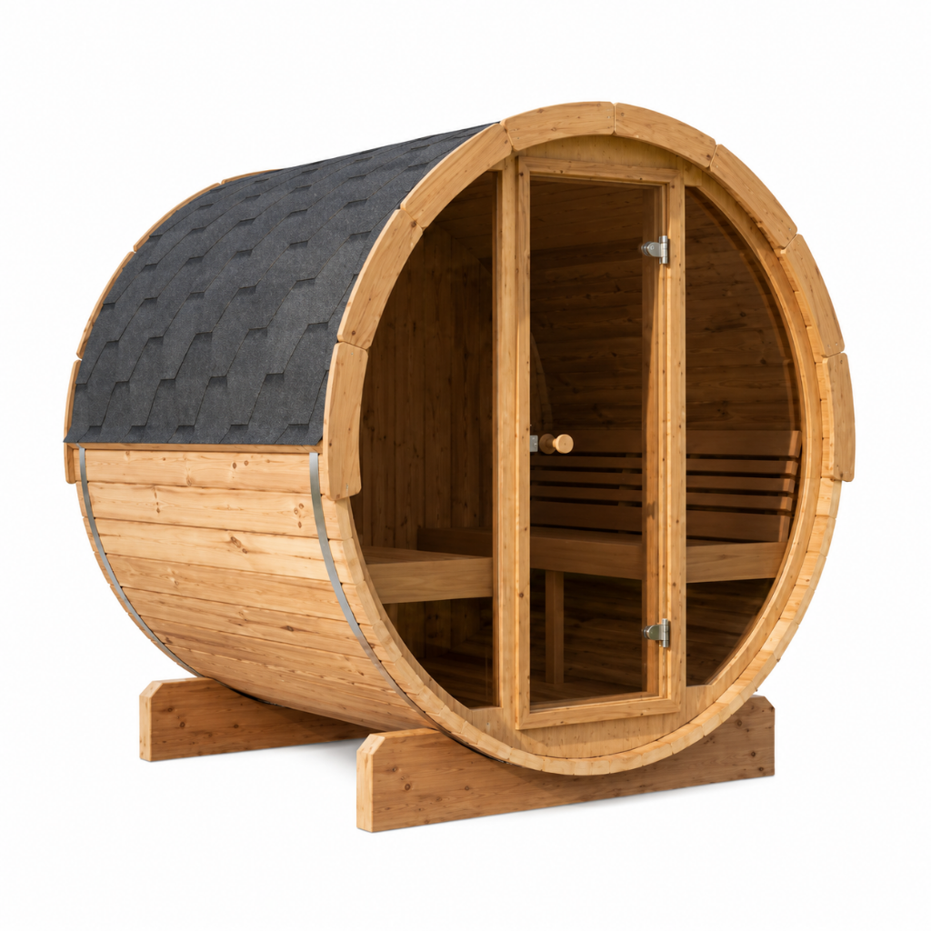 SaunaLife E8G ERGO-Series 6-Person Outdoor Barrel Sauna (SAK92814)