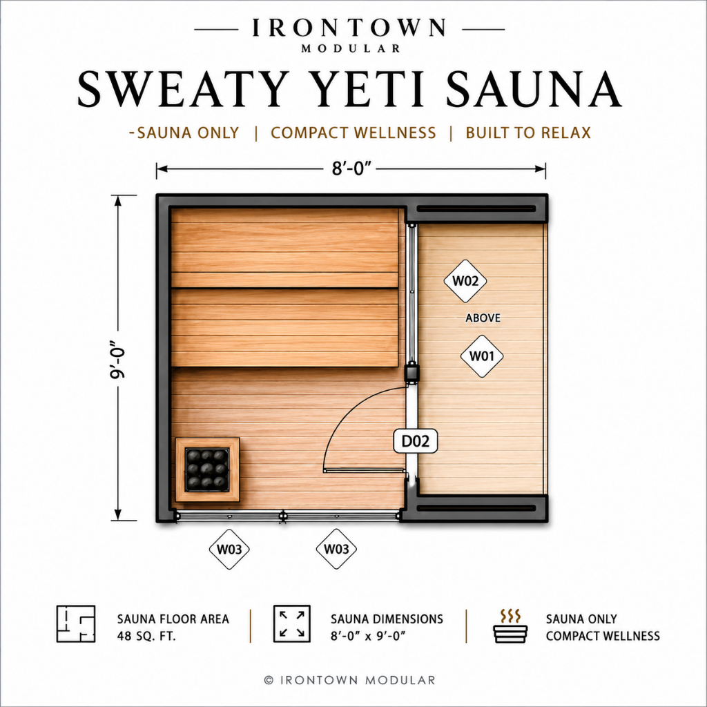 Irontown Sweaty Yeti Sauna | Luxury Outdoor Sauna Retreat
