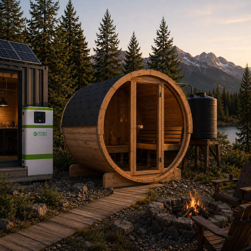 SaunaLife E8G ERGO-Series 6-Person Outdoor Barrel Sauna (SAK92814)