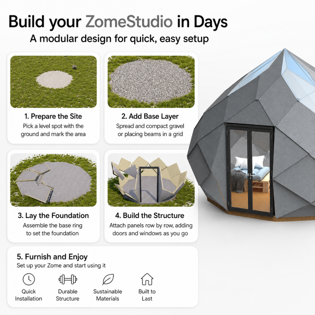 Zomes Studio Outdoor Pod | Modern Backyard Wellness Retreat