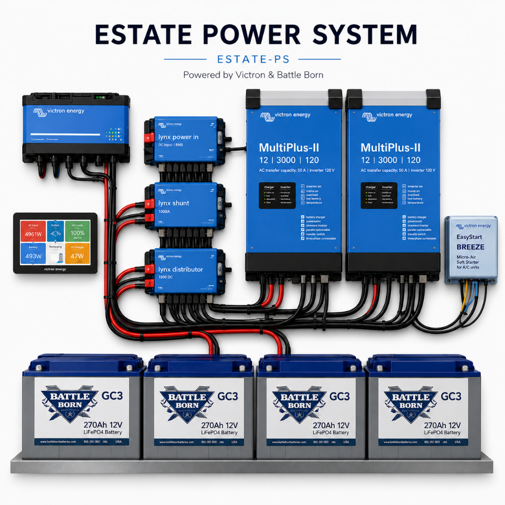 OGH Estate Power System ESTATE PS | Whole-Home Off-Grid Power System