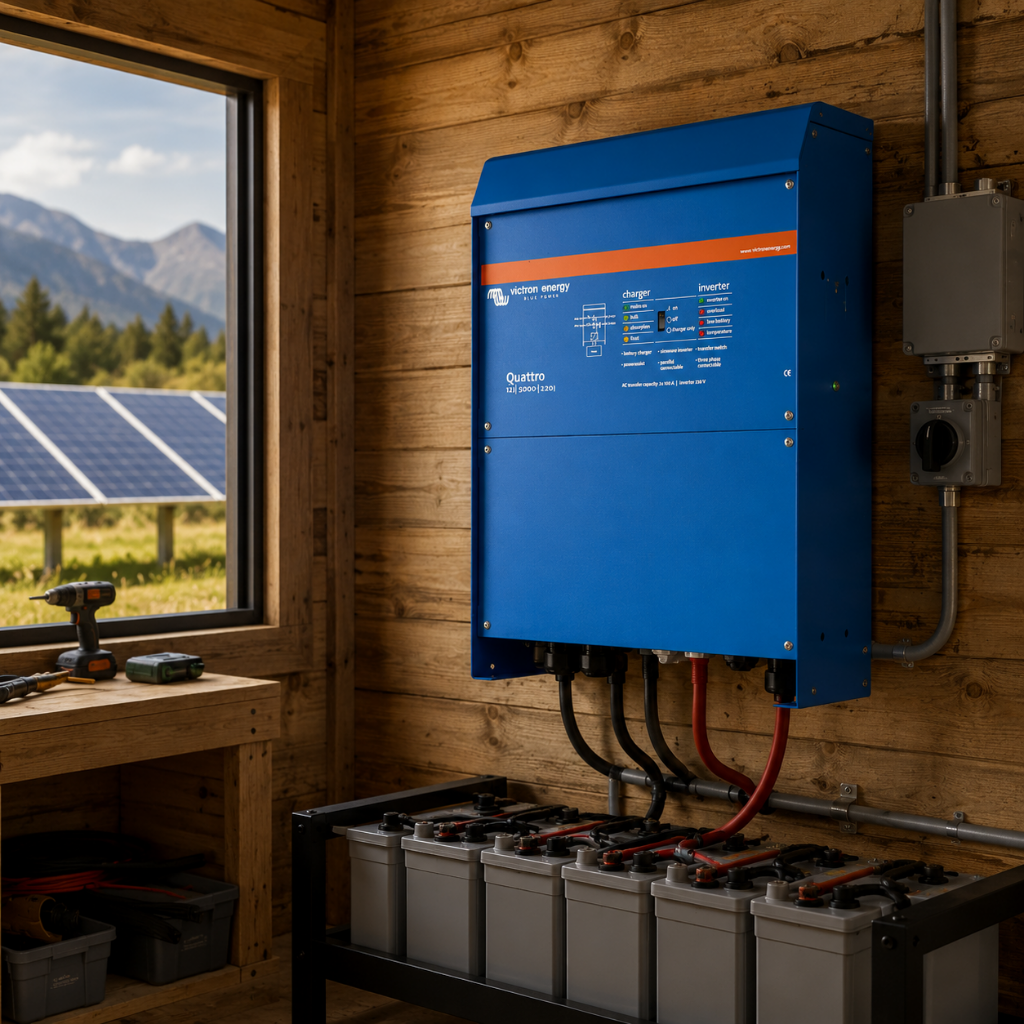 Victron Energy Quattro 12/5000 Inverter Charger | Dual AC Input Power System