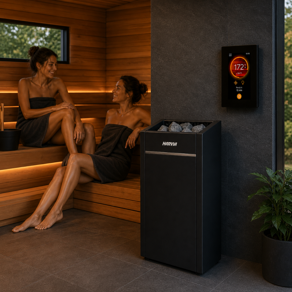 Harvia Virta Sauna Heater Stainless Steel with Rocks and WiFi Control