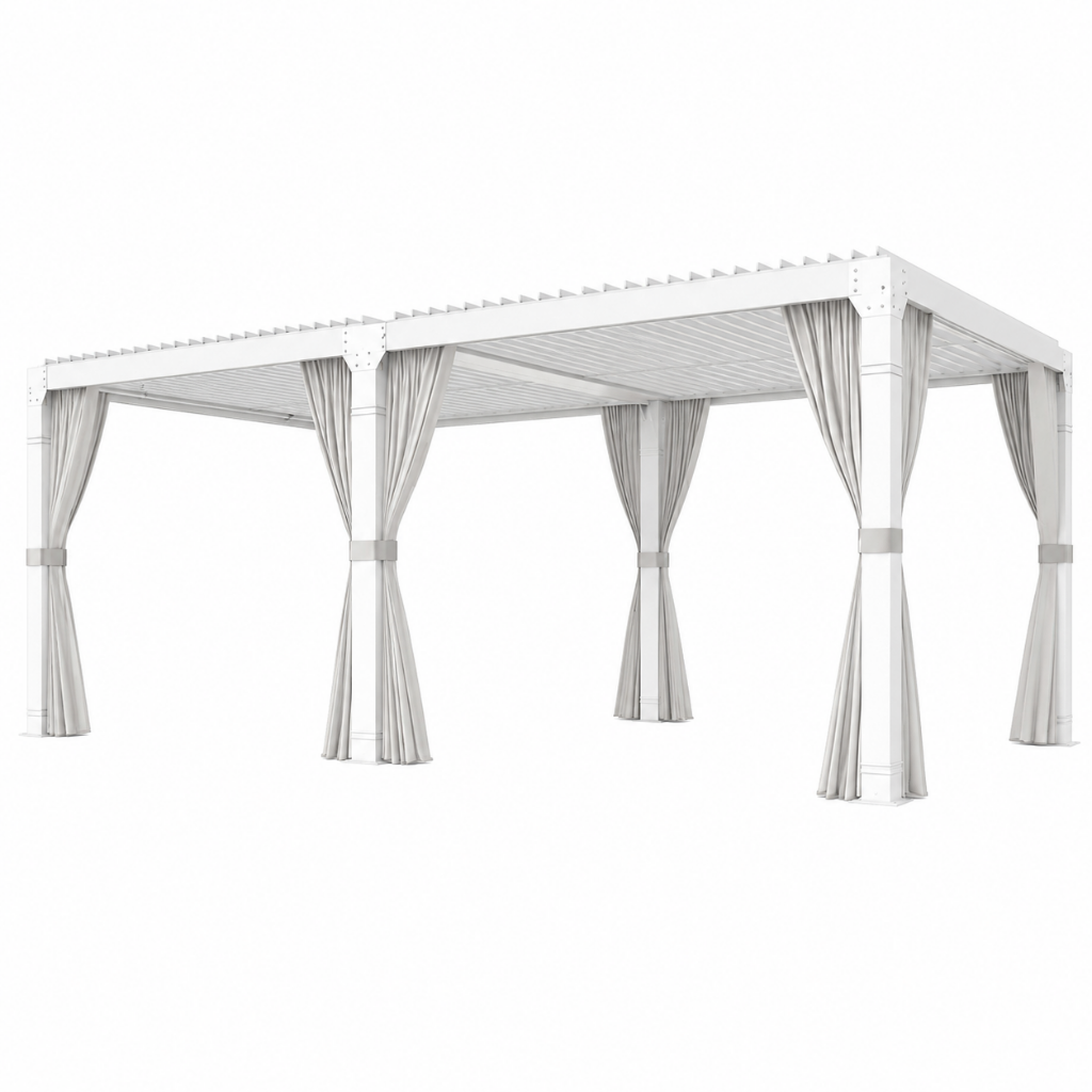 Alora Outdoor Hardtop Louvered Pergola (Adjustable Aluminum Roof) (SAK18625)