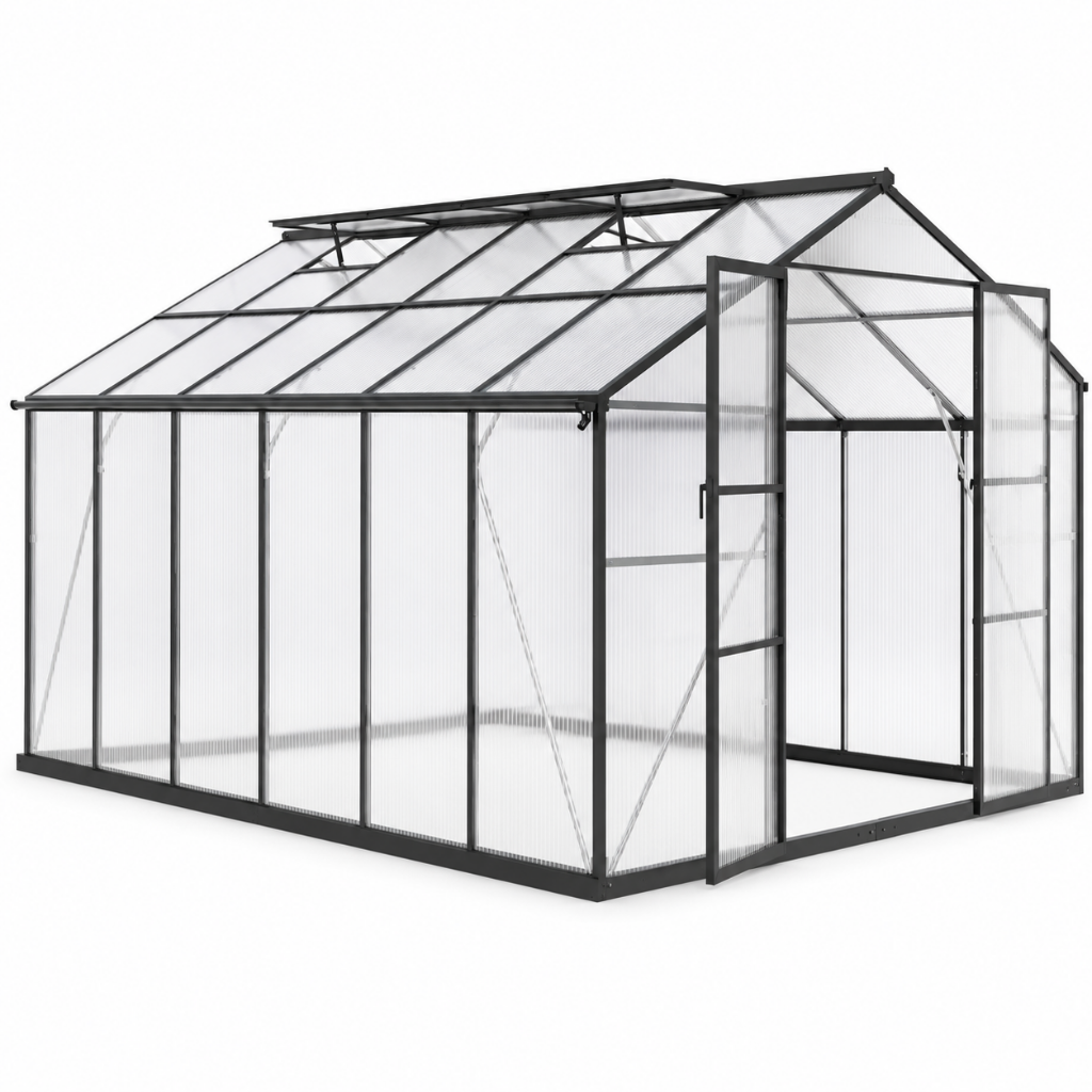 10' x 12' Polycarbonate Aluminum Greenhouse (SAK59183)