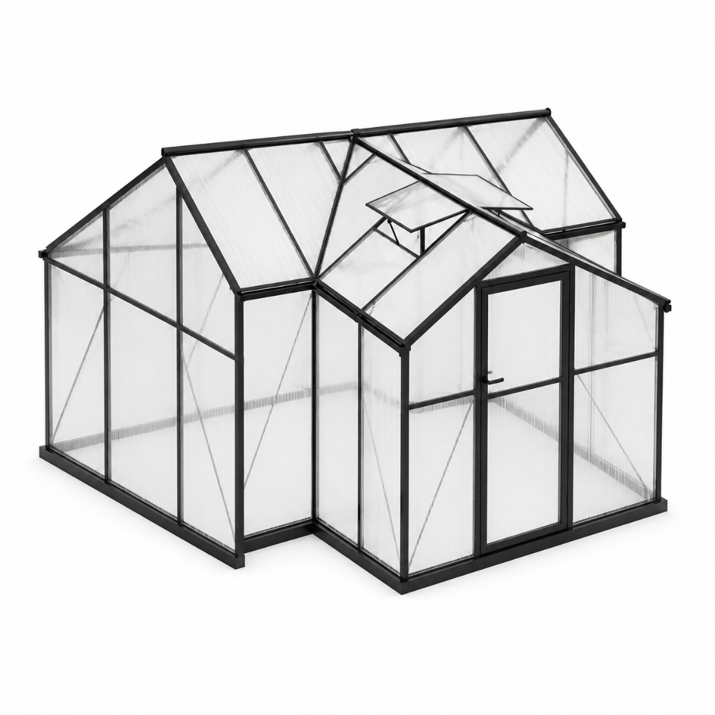 12' x 12' T-Shape Polycarbonate Greenhouse (SAK27460)