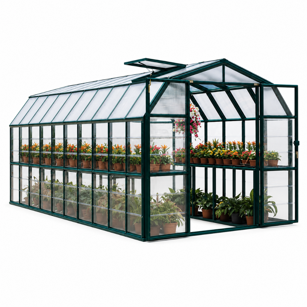 8' x 20' Barn-Style Weatherproof Walk-In Greenhouse (SAK85716)