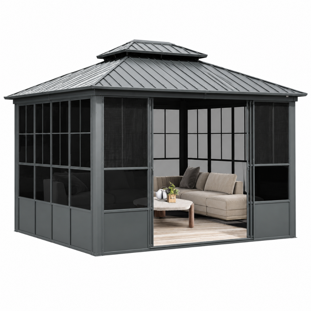 Alora Veranda Aluminum Double Roof Backyard Sunroom (SAK97284)