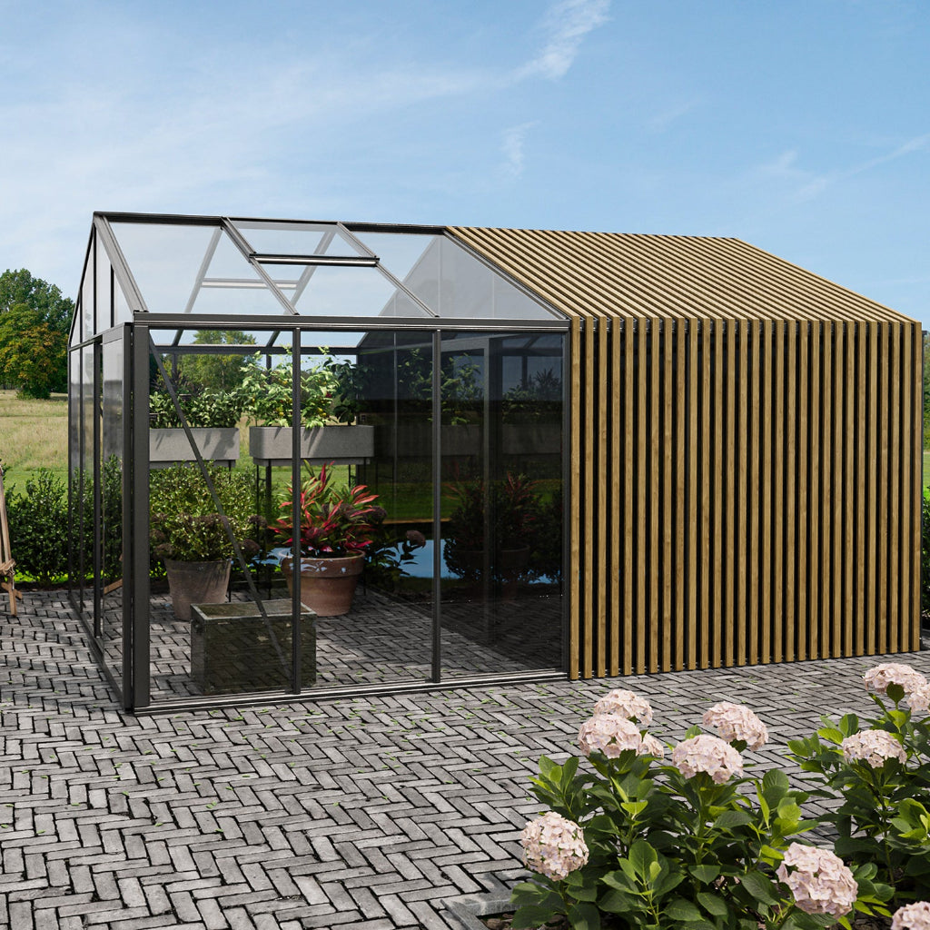 Bloom Cabin Classic Aluminum Greenhouse – Limited Accoya Edition + Built-In Storage