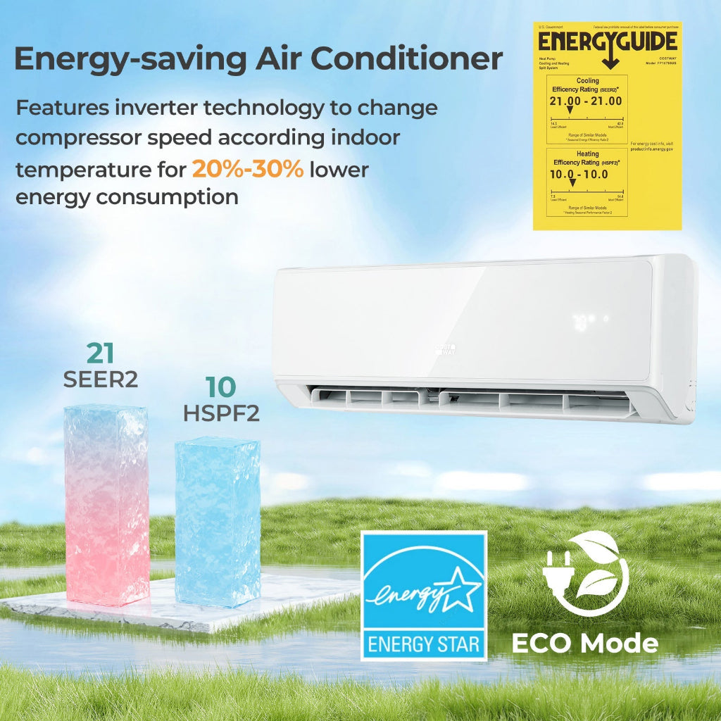 24,000 BTU Energy Star Mini Split Air Conditioner & Heat Pump System