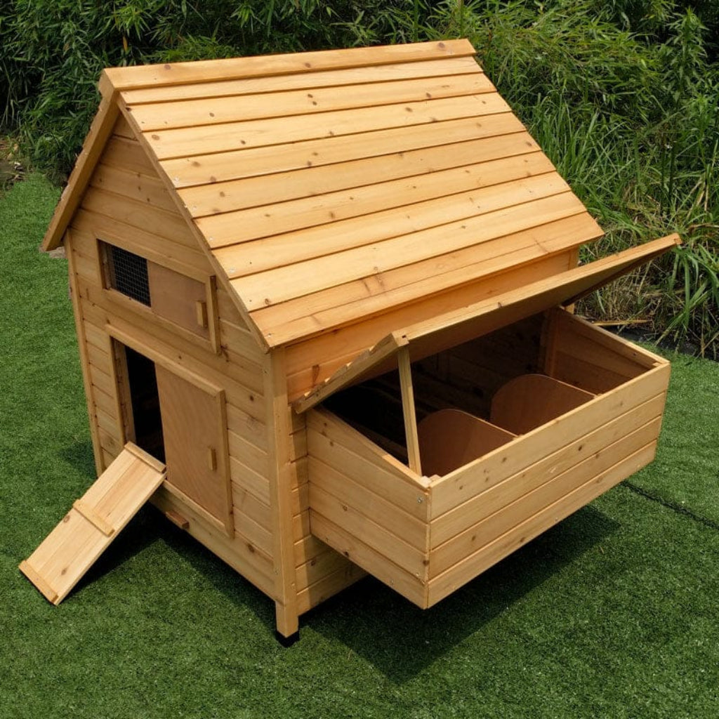 Wooden Chicken Coop with Egg House | Backyard Poultry Enclosure