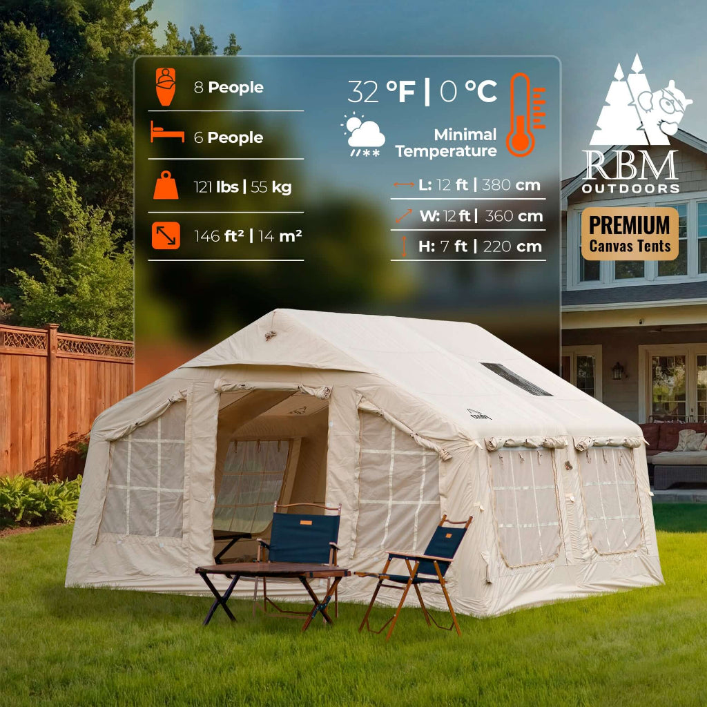 Coody 13.6 Koala-5 Beige Inflatable Air Tent for 2–8 People