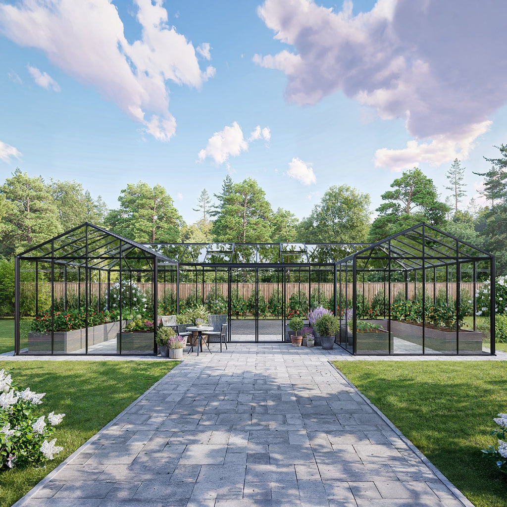 Bloom Cabin Aluminum Grand Orangerie Greenhouse | Luxury Estate Garden Conservatory