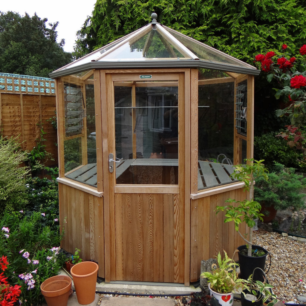 Alton Octagonal | Cedar Glass Greenhouse