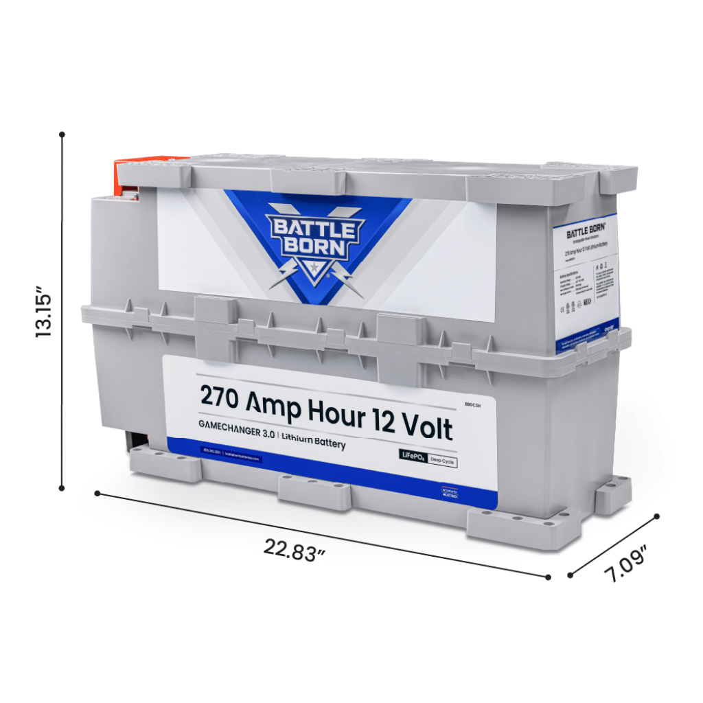 Battle Born 270Ah 12V Heated GC3 LiFePO4 Battery | Heated Lithium Power Storage