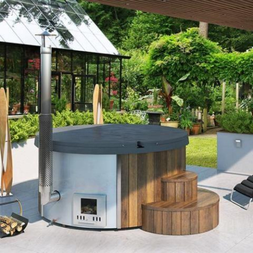 SaunaLife S4N SOAK-Series 6-Person Wood-Fired Hot Tub