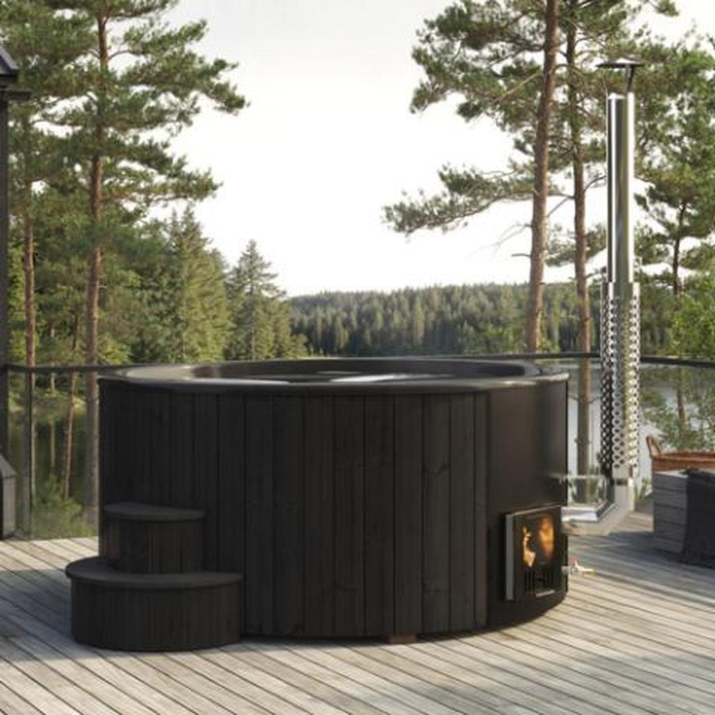 SaunaLife SOAK-Series Model S6B 7-Person Wood-Fired Hot Tub