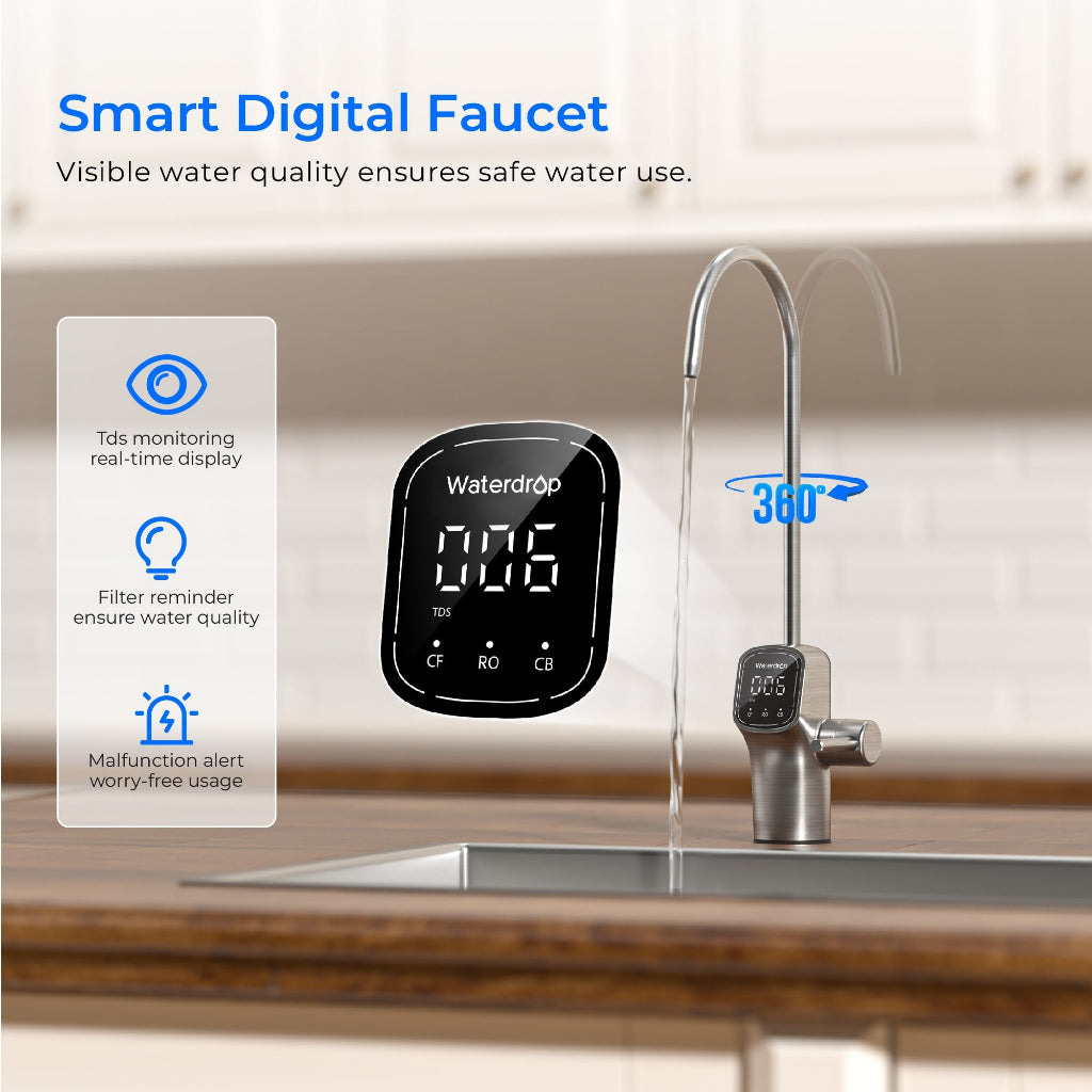 Waterdrop G3P800 800 GPD Tankless Reverse Osmosis Water Filtration System