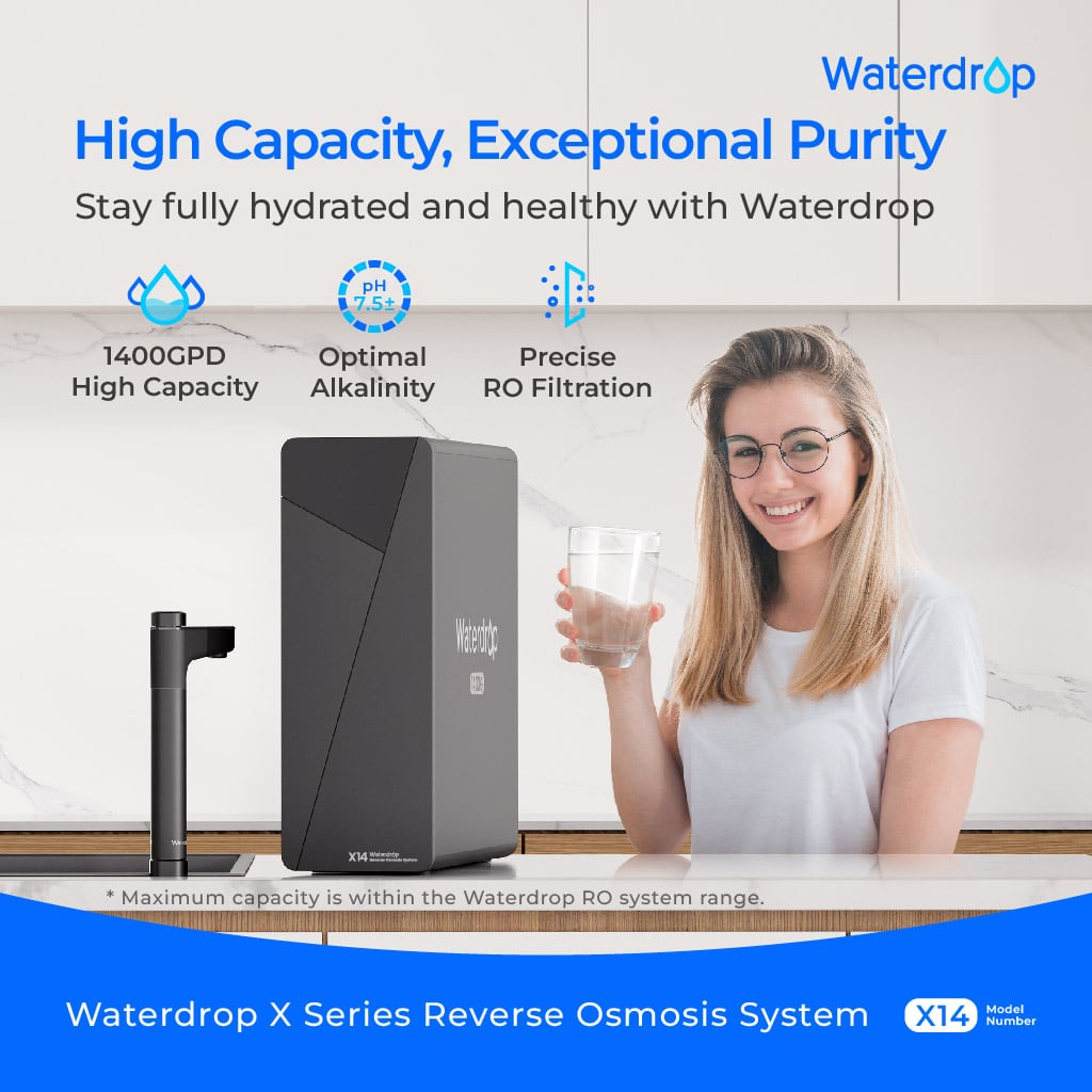 Waterdrop X14 1400 GPD Tankless Alkaline Reverse Osmosis System
