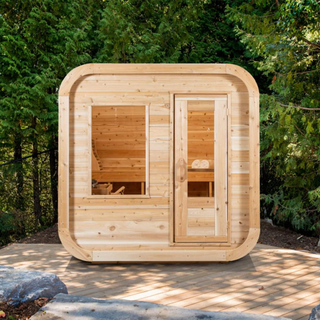 Dundalk Leisurecraft Luna Cube Sauna (4-Person, Canadian Timber) (SAK96475)
