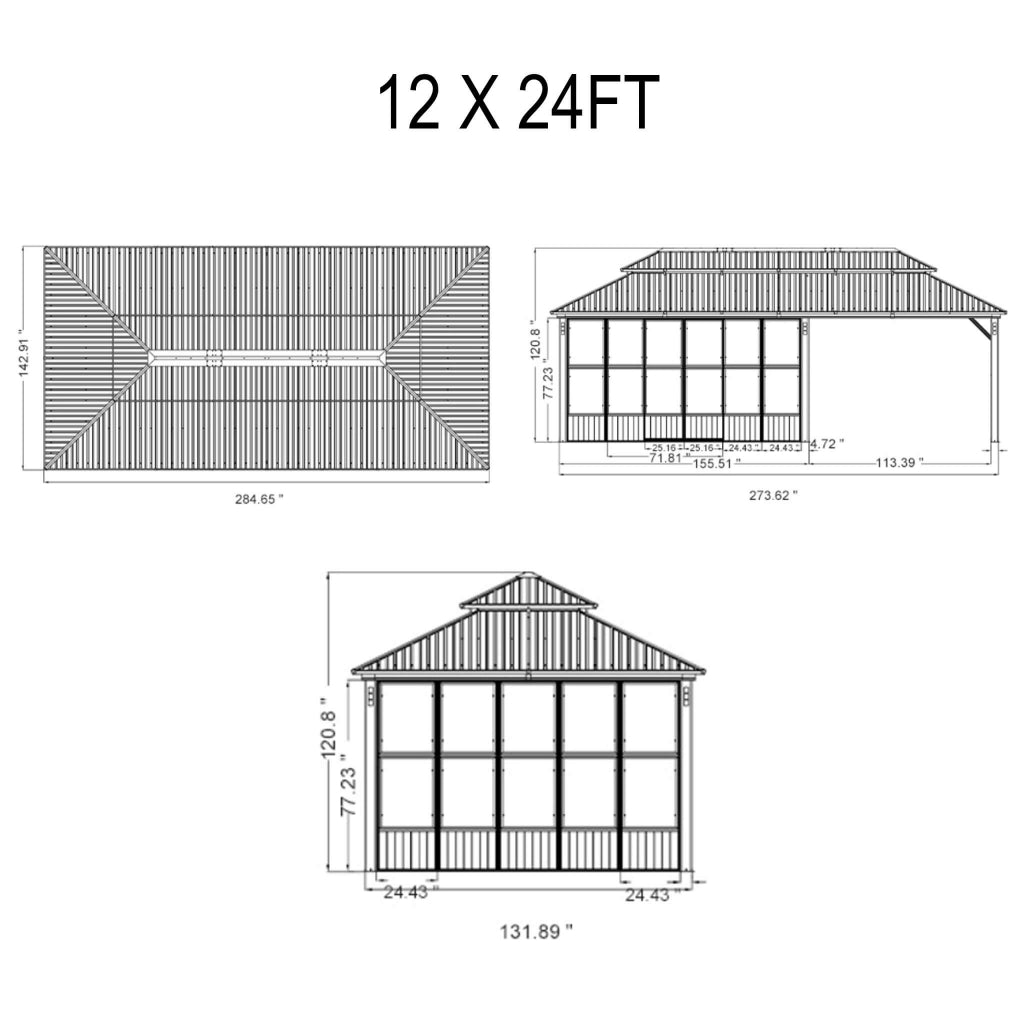 Alora Oasis Heavy-Duty Hardtop Sunroom (SAK79102)