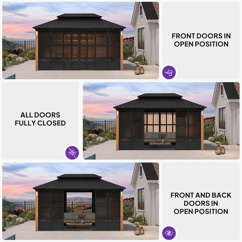 Alora Oasis Heavy-Duty Hardtop Sunroom (SAK79102)