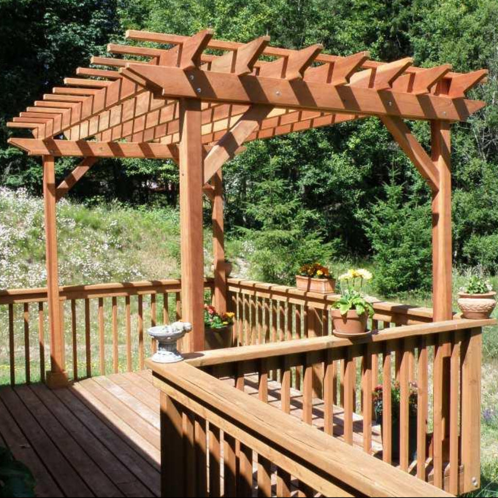 Best Redwood Super Deck Pergola | Custom Redwood Outdoor Pergola System
