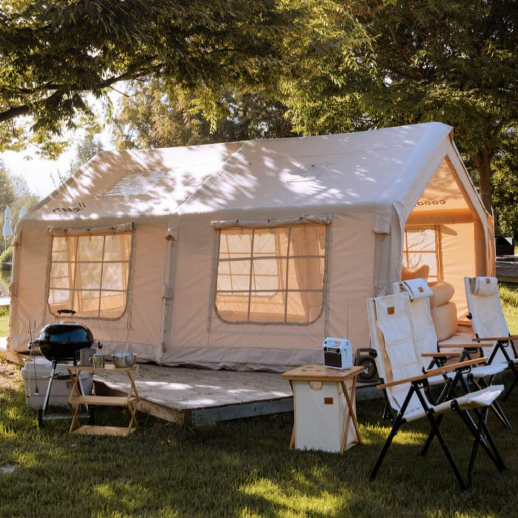 Coody 17.2 Inflatable Air Tent with Caminus M Wood Stove